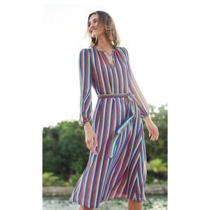 Boden striped colorful midi dress